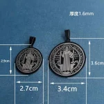 Stainless Steel St Benedict Medal Jesus Pendants for Women MenJewelry Medallion Catholic Exorcism Artifacts - Image 2