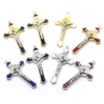 4.5*7.6cm Religious Accessories Jesus Christ Crucifix Pendant for Rosary Prayer Beads Necklace Pendant Accessories