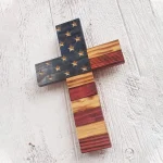 Cross-border New Arrival Independence Day US Flag Cross American Patriotic Home Hanging Ornament Wreath Wall Hanging Decoration - Image 3