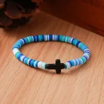 New Cross Soft Pottery Bracelet Bohemian Style Hand-woven Adjustable Soft Pottery Bracelet Spot - Image 3