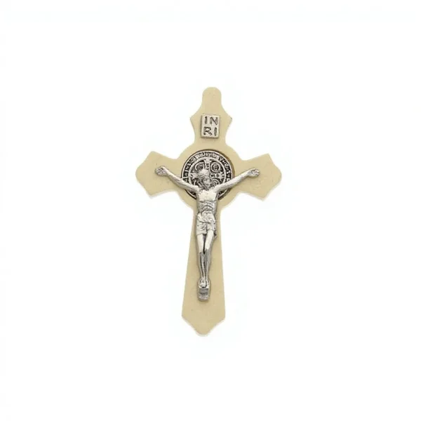 Catholic Crucifix Pendant Wooden Cross Rosary Necklace DIY Metal Handmade Woven Pendant Alloy Main Material Jewelry Acce