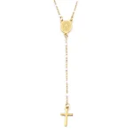 Catholic Rosary 18K Gold Vacuum Plated Stainless Steel Jewelry Christian Religious Totem Cross Necklace Church Gift - Image 5