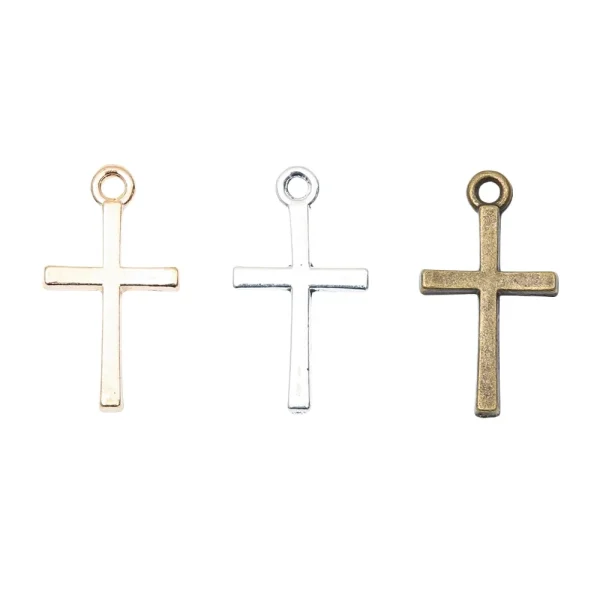 Retro Catholicism Religious Zinc Alloy Classic Charms for Making Cross Gift Couple Pendants Supplies Handmade Accessorie