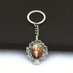 Catholic Religious Digital Photo Keychain Mini Alloy Metal with Cartoon Design for Car and Pendant Accessories - Image 5
