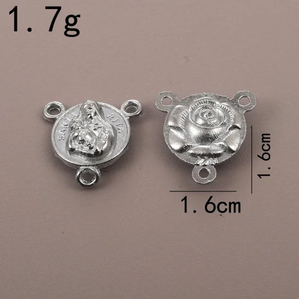 Catholic Rosary Accessories Connector Cross Pendant, Vintage Metal Jewelry Pendant DIY Zinc Alloy Accessories Wholesale