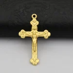 Retro Crucifix Electroplated Vatican Rosary Religious DIY Jesus Cross Component Pendant Hanging VATICANO Accessories Part - Image 6