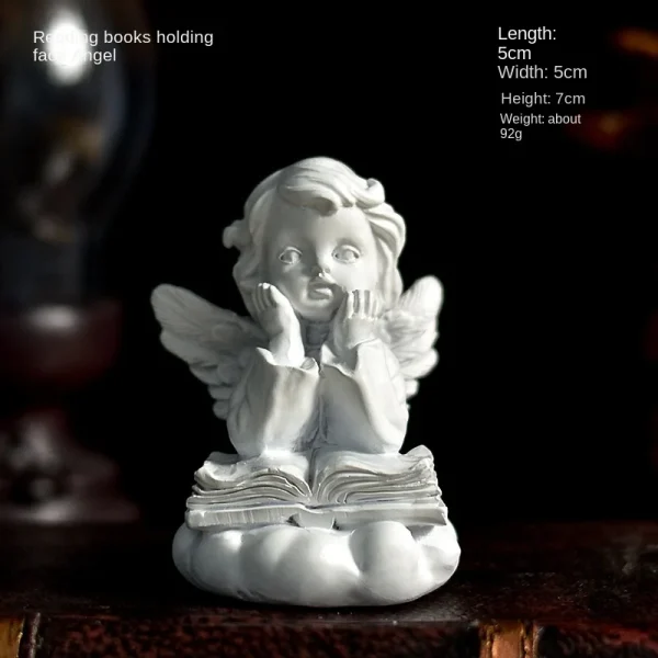 Catholic Communion Baptism Products Angel Ornament Resin Girl Heart Sculpture Tabletop Decorations