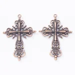 Jewelry Making Charms 63*42.5*4mm Religious Hollow Cross Retro Metal Zinc Alloy Jewelry Fashion Pendant Pendant Making - Image 6