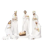 Mecrt Christmas Manger Group Decoration Soft Decoration Porch Home Window Decoration Resin Crafts - Image 5
