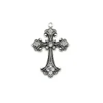 4.8*7cm Religious Christian Jewelry Enamel Engraved Jesus Cross Charm Pendant for Necklace Bracelet