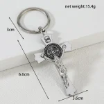 Catholic Creative Retro Alloy Keychain Pendant Retro Jewelry Accessories Jesus Gold and Silver Pendant Accessories Wholesale - Image 3