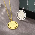 Mecrt Catholic Priest St Benedict Gold Plated Stainless Steel Beaded Necklace Christian Charm - Image 3