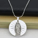 Catholic Jesus Pendant Metallic Fashion Personality Necklace Accessories Laser Craft Jewelry Necklace Pendant - Image 2