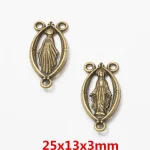 High Quality Many Design Antique Cooper Medal Blessed Mary Rosary Centerpiece - Image 6