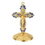 Catholic Jesus Cross Crucifix Creative Metal Cross Crucifix Catholic Jesus Desktop DecorationsOrnaments Home Metal Crafts - Image 5