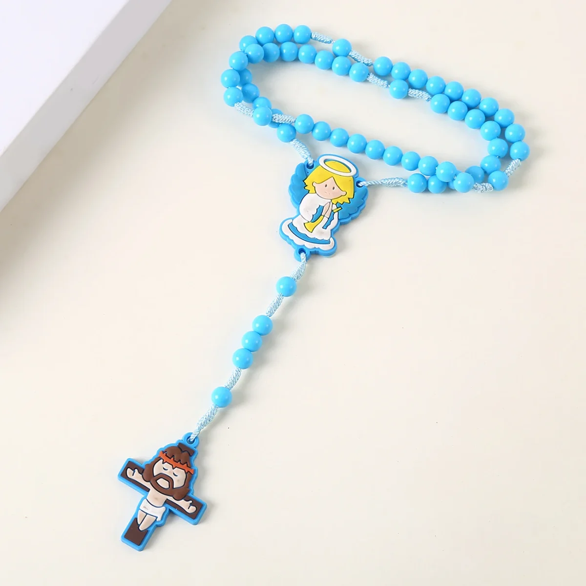 Catholic Rosary for Kids Necklace Jesus Christ Rosaries for First Holy Communion Baptism Easter Pentecost Church Jewelry Gift - Image 4