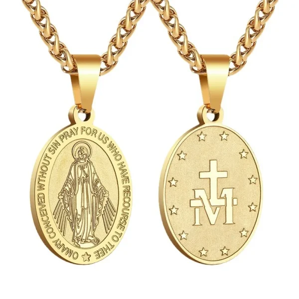 Christian Cross Pendant Necklace Stainless Steel Jesus Accessories Wholesale of Men’s Women’s Jewellery
