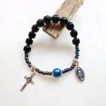 Custom Stone Beads Miyuki Beads Cross Bracelet Religious Jewelry Accessories - Image 2