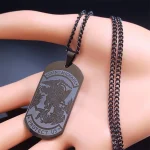 Mecrt Saint Michael Medallion Men's Protection Archangel Pendant Religious Necklace Archangel Religious Jewelry