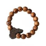 Natural Wooden Beads Elastic Thread Hand-strung Beads Africa Map Wooden Beads Bracelet Wholesale