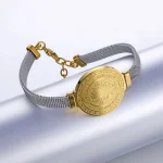 Wholesale 18K Gold Plated Stainless Steel St. Benedict Watch Bracelet Beaded Jewelry for Catholic Priests for Gift - Image 3