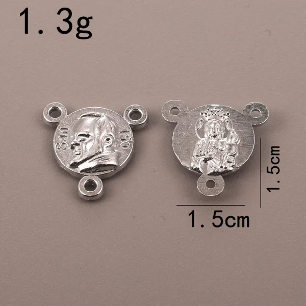Catholic Rosary Accessories Connector Cross Pendant, Vintage Metal Jewelry Pendant DIY Zinc Alloy Accessories Wholesale