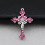 Metal Cross Crucifixes Christ Jesus Religious Catholic Cross Gift 5.5*3.5cm Multiple Colors Jewelry Pendants Wholesale - Image 6