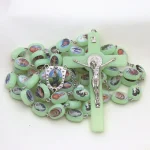 Catholic Rosary Luminous Material Large Size 59 Prayer Beads Jewelry Necklace Three-Way Wall Fine Beaded Necklaces - Image 2