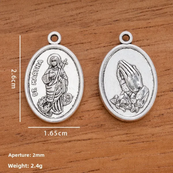 Religious Catholic Priest Round Alloy Pendant Necklace and Bracelet DIY Charms