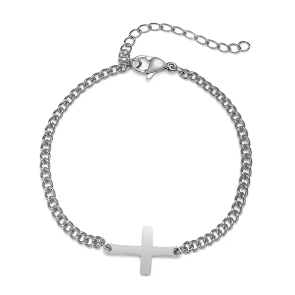 Stainless Steel Bracelets Bangles Fine Jewelry Catholic Religious Silvery Smart Bracelets Women Stainless Steel Bracelet