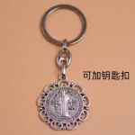 Metal Portrait Hollow Pendant Accessories St Benedict Medal Follower Shape St Benedict Medal - Image 4