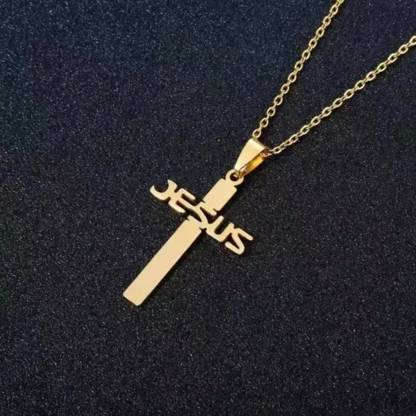 Catholic Jesus Pendant Stainless Steel Necklace Hot Selling Creative Cross Pendant Fashionable Jewelry for Men Jesus