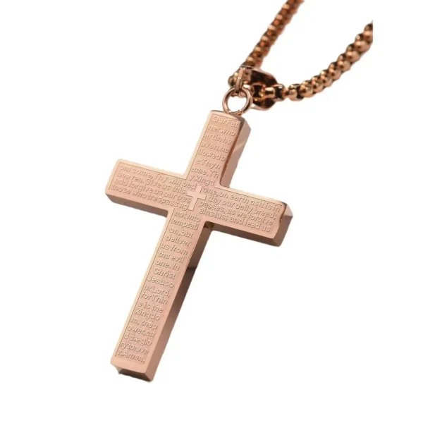 Catholic Cross Fashion Stainless Steel Men Women Religious Cross Necklace Jewelry for Men Women Religious Gift Wholesale