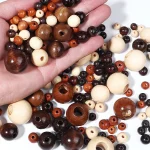 Natural Wooden Wood Beads Round Beads Jewelry Accessories Beads DIY Wholesale - Image 3