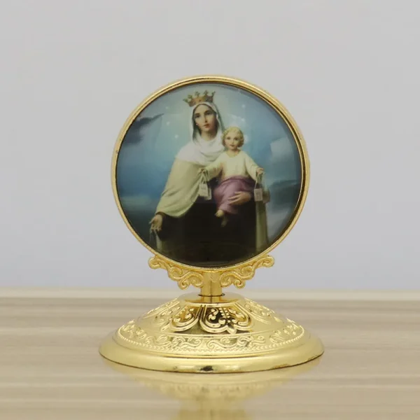 Christian Religion Decoration Alloy Angel Guadalupe Virgin Mary Catholic Jesus Heart Church Statue Home Decoration