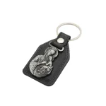 Catholic Religious Keychain Virgin Mary Jesus 3d Keychains Vintage Alloy PU Leather Combination Saint Christopher Christ-Bearer - Image 6