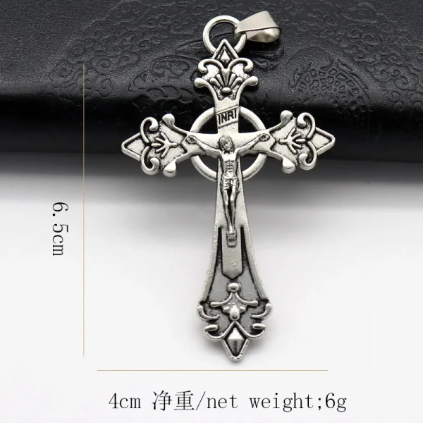 Mecrt Catholic Crucifix Beauty Necklace Keychain Pendant Fashionable Alloy Cross Shell Unisex Source Clothing Pendants C