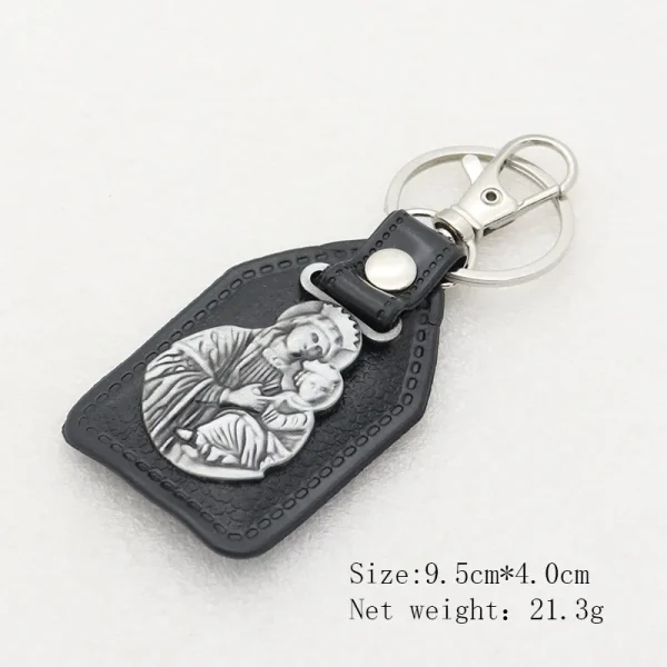 Wholesale Christian Keychain Catholic Church Holy Father Mother Jesus Promotional Keychains Accessory Custom Leather Orn