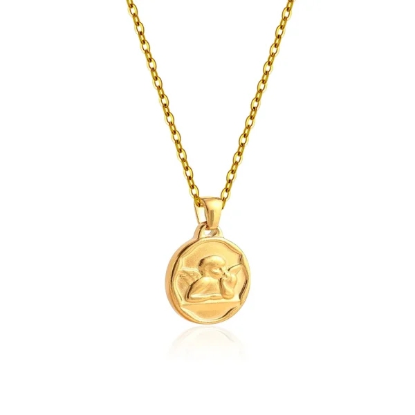Our Lady of Guadalupe Pendant Necklace Stainless Steel Titanium with Diamond Link Chain for Daily Wear Anniversary
