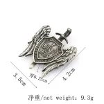 Christian Gothic QUIS UT DEUS Pendant Vintage Archangel Michael Shield Badge Decorative Jewelry Accessories Wholesale - Image 2
