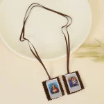 Mecrt Jesus Scapular Wear the Symbol of Devotion to the Blessed Virgin Mary Our Lady of Mount Carmel Christmas Catholic Gifts - Image 2