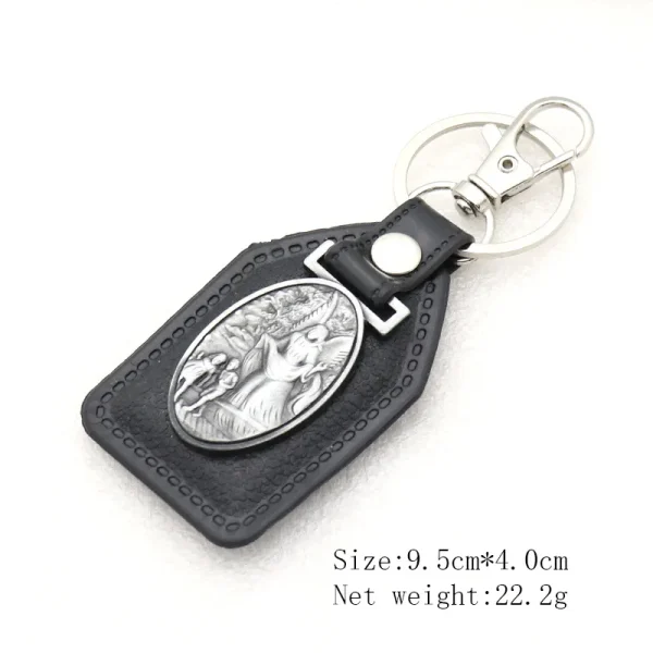 Wholesale Christian Keychain Catholic Church Holy Father Mother Jesus Promotional Keychains Accessory Custom Leather Orn