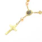 MecrtCatholic Zinc Alloy Rosary Charm Bracelet Religious Bead Cross Eucharist Baptismal Ornament Crucifix Christian Gifts Unisex - Image 3