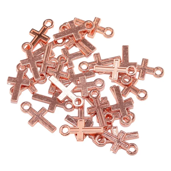 Catholic Religious Mini Cross Pendant Zinc Alloy Jewelry Accessories Children’s Party Gift DIY Wholesale