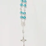 Sell Like Hot Cakes 10mm Cross Bracelet Imitation Pearl Communion Baptism Religious Chain Bracelet - Image 5