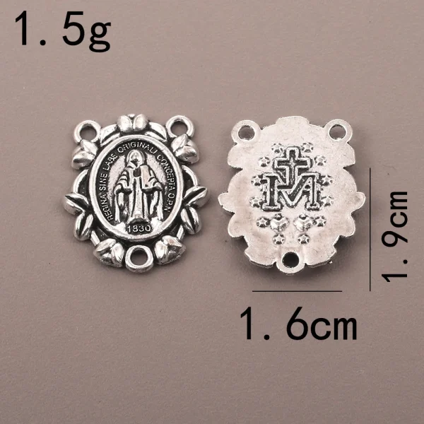 Factory Direct Supply Faith Necklace Bead Caps DIY Electroplated Alloy Jewelry Accessories Wholesale Non-Religious Trian