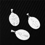 Hot Sale Religious Pendant Stainless Steel Cross Pendant Gold Plated Statement Virgin Mary Pendant Necklace - Image 3