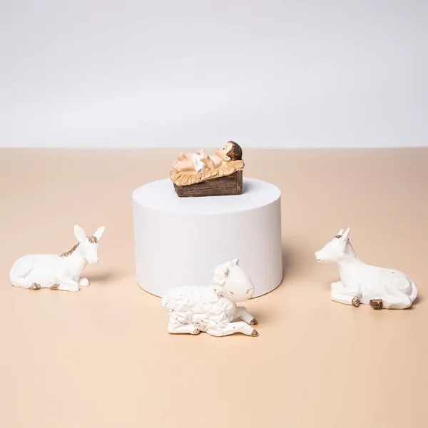 Mecrt Christmas Manger Group Decoration Soft Decoration Porch Home Window Decoration Resin Crafts