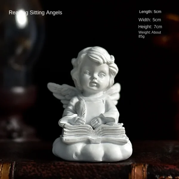 Catholic Communion Baptism Products Angel Ornament Resin Girl Heart Sculpture Tabletop Decorations