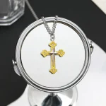 Orthodox Cross Beaded Necklace Unisex Jesus Christ Crucifix Stainless Steel Religious Christian Gift Jewelry - Image 4